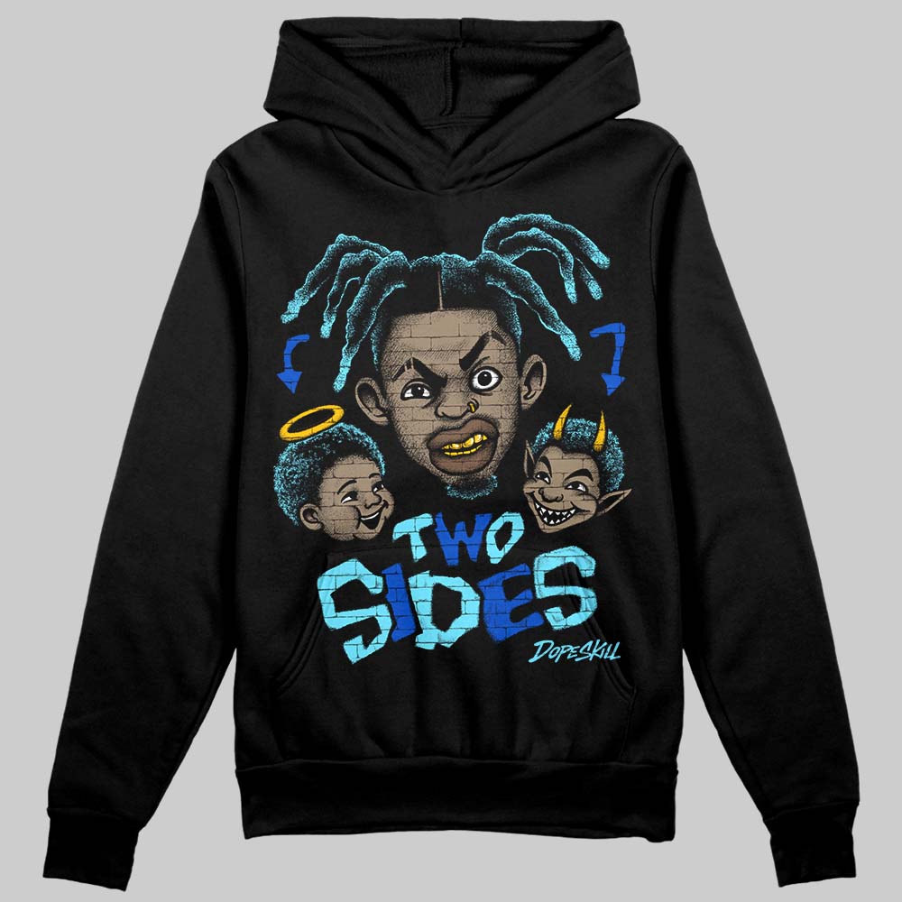 Royal Blue Sneakers DopeSkill Hoodie Two Sides Graphic Streetwear - black