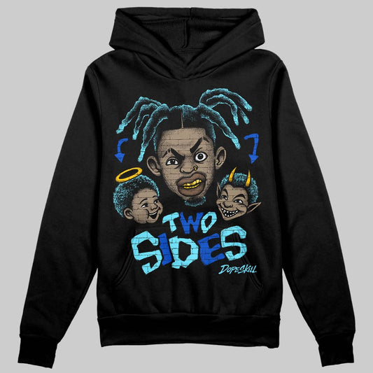 Royal Blue Sneakers DopeSkill Hoodie Two Sides Graphic Streetwear - black