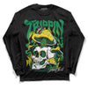 Jordan 5 “Lucky Green” DopeSkill Long Sleeve T-Shirt Trippin Graphic Streetwear - Black