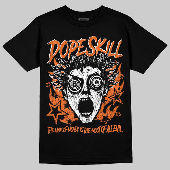 Orange, Black and White Sneakers DopeSkill T-Shirt Root of Evil Graphic Streetwear - Black 