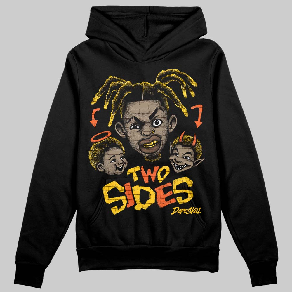Yellow Sneakers DopeSkill Hoodie Two Sides Graphic Streetwear - black
