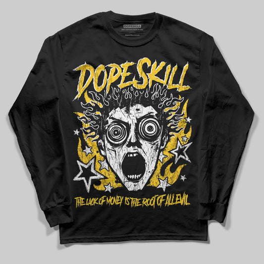 Yellow Sneakers DopeSkill Long Sleeve T-Shirt Root of Evil Graphic Streetwear - Black