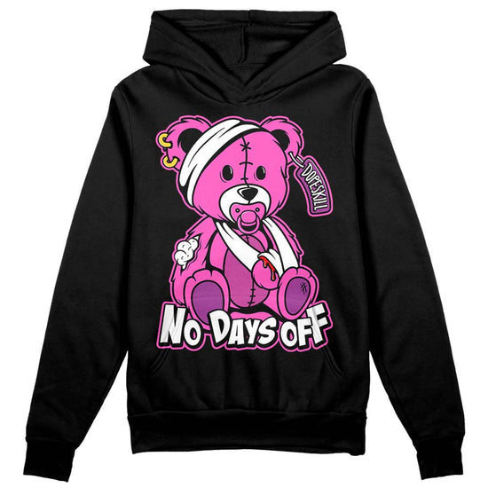 Jordan 4 GS “Hyper Violet” DopeSkill Hoodie Sweatshirt Hurt Bear Graphic Streetwear - Black