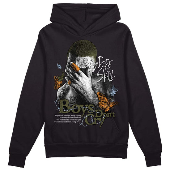 Jordan 5 "Olive" DopeSkill Hoodie Sweatshirt Boys Don't Cry Graphic Streetwear - Black