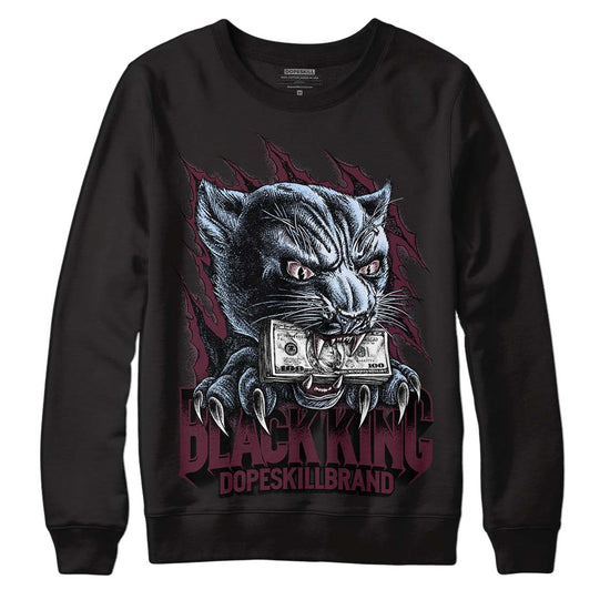 Jordan 5 Retro Burgundy (2023) DopeSkill Sweatshirt Black King Graphic Streetwear - Black