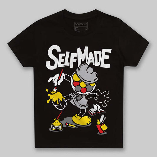 Grey Sneakers DopeSkill Toddler Kids T-shirt Self Made Graphic Streetwear - Black