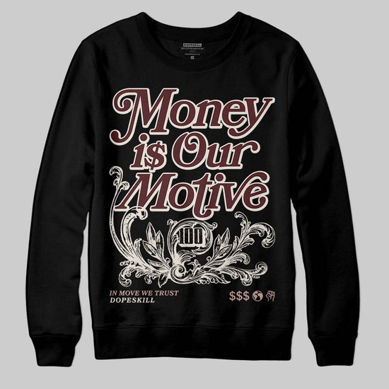 Jordan 11 “China” DopeSkill Sweatshirt Money Is Our Motive Typo Graphic Streetwear - black