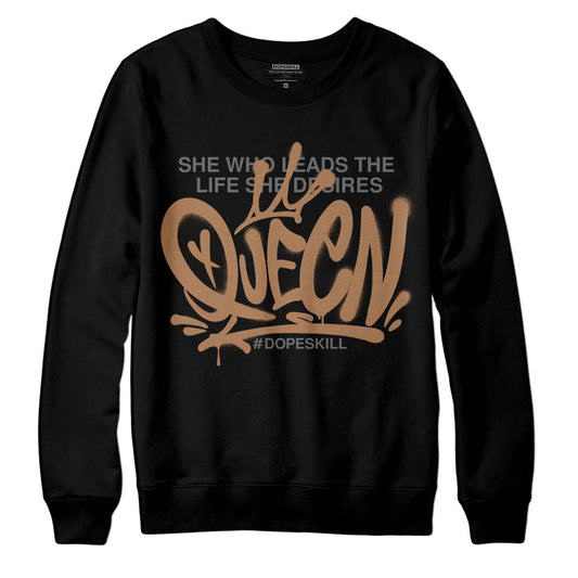 Jordan 6 WMNS Gore-Tex Brown Kelp DopeSkill Sweatshirt Queen Graphic Streetwear - Black