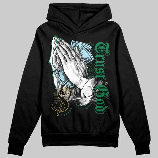 Jordan 5 “Lucky Green” DopeSkill Hoodie Sweatshirt Trust God Graphic Streetwear - Black