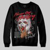 Jordan 4 OG “White Cement” DopeSkill Sweatshirt Never Stop Hustling Graphic Streetwear - Black