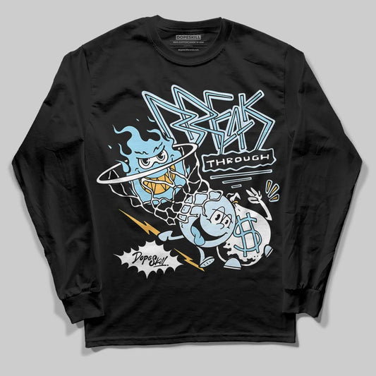 Vans Knu Stack Vintage Satin Dream Blue DopeSkill Long Sleeve T-Shirt Break Through Graphic Streetwear - Black