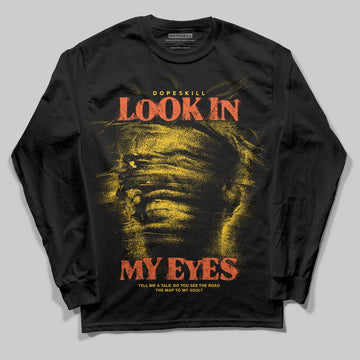 Yellow Sneakers DopeSkill Long Sleeve T-Shirt Look In My Eyes Graphic Streetwear - black