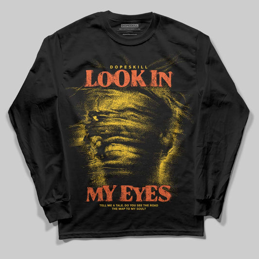 Yellow Sneakers DopeSkill Long Sleeve T-Shirt Look In My Eyes Graphic Streetwear - black