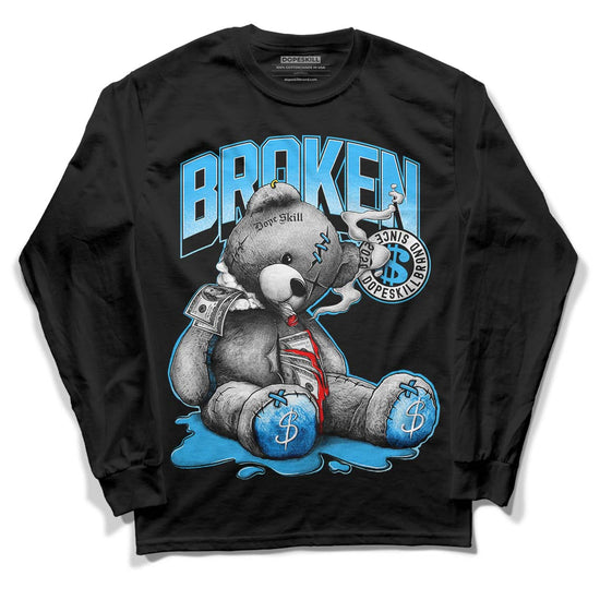 Jordan 1 High Retro OG “University Blue” DopeSkill Long Sleeve T-Shirt Sick Bear Graphic Streetwear - Black