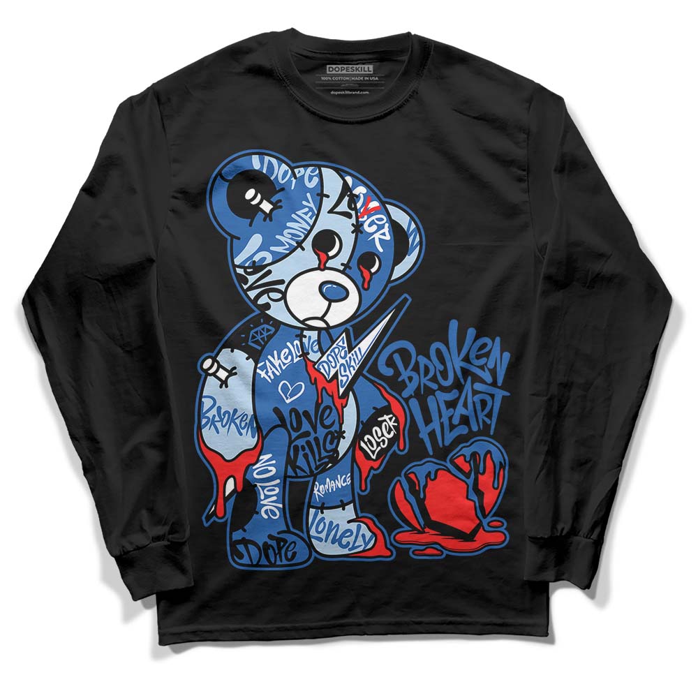 Jordan 11 Low “Space Jam” DopeSkill Long Sleeve T-Shirt Broken Heart Graphic Streetwear - black