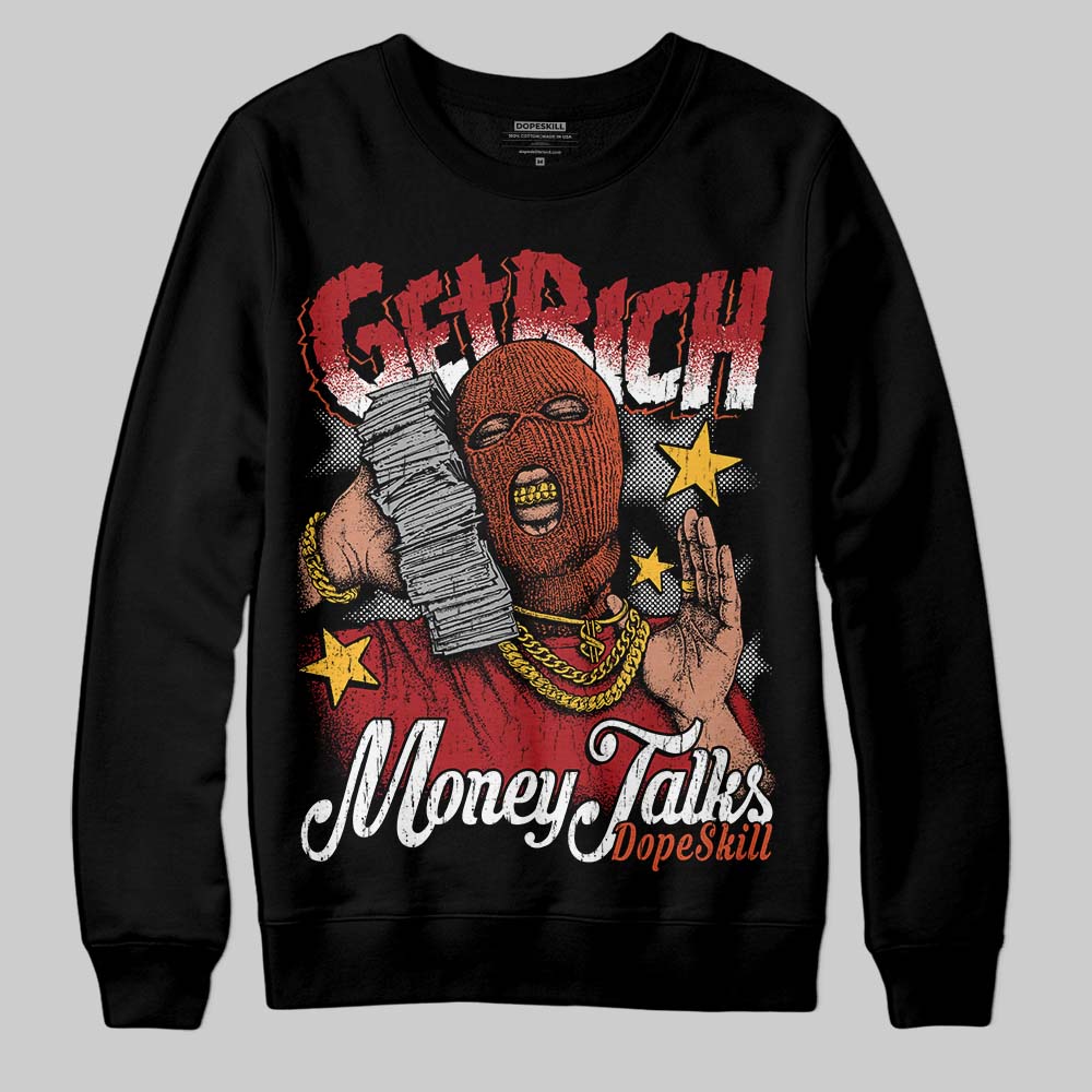 Nigel Sylvester x Air Jordan 4 ‘Brick by Brick’ DopeSkill Sweatshirt Get Rich Graphic Streetwear - Black