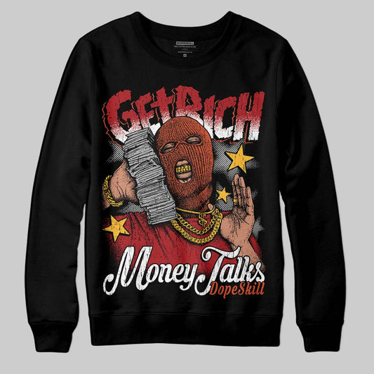 Nigel Sylvester x Air Jordan 4 ‘Brick by Brick’ DopeSkill Sweatshirt Get Rich Graphic Streetwear - Black