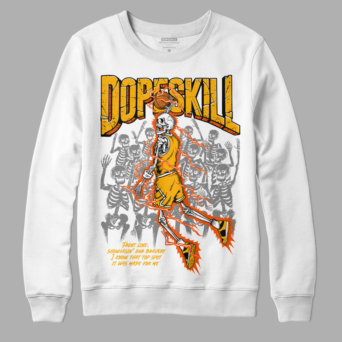 Dunk Low Championship Goldenrod DopeSkill Sweatshirt Thunder Dunk Graphic Streetwear  - White 