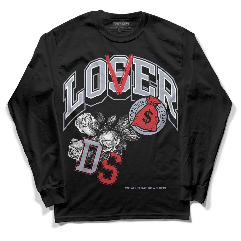 Jordan 4 “Bred Reimagined” DopeSkill Long Sleeve T-Shirt Loser Lover Graphic Streetwear - Black