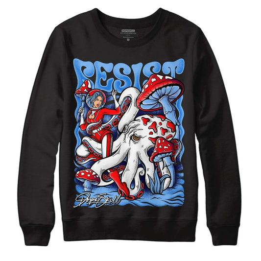 Jordan 6 University Blue DopeSkill Sweatshirt Resist Graphic Streetwear - Black