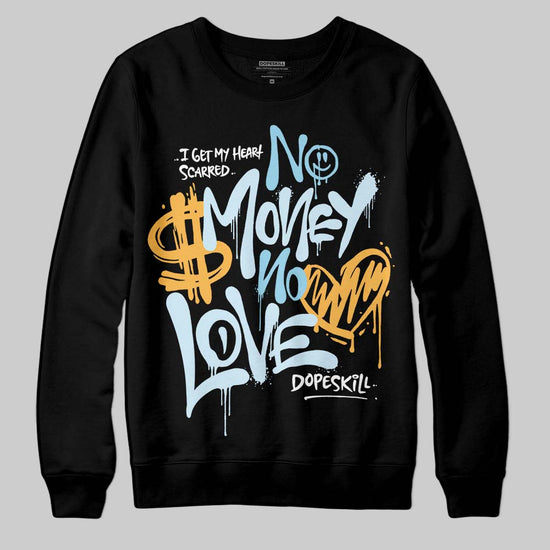 Vans Knu Stack Vintage Satin Dream Blue DopeSkill Sweatshirt No Money No Love Typo Graphic Streetwear - Black