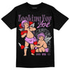 Jordan 2 “Mauve/Off-Noir” DopeSkill T-Shirt Looking For Love Graphic Streetwear - Black