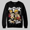 Jordan 12 Retro 'Taxi' 2025 DopeSkill Sweatshirt No Risk No Story Graphic Streetwear - Black