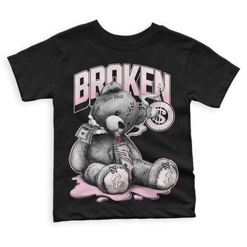 Dunk Low LX Pink Foam DopeSkill Toddler Kids T-shirt Sick Bear Graphic Streetwear - Black