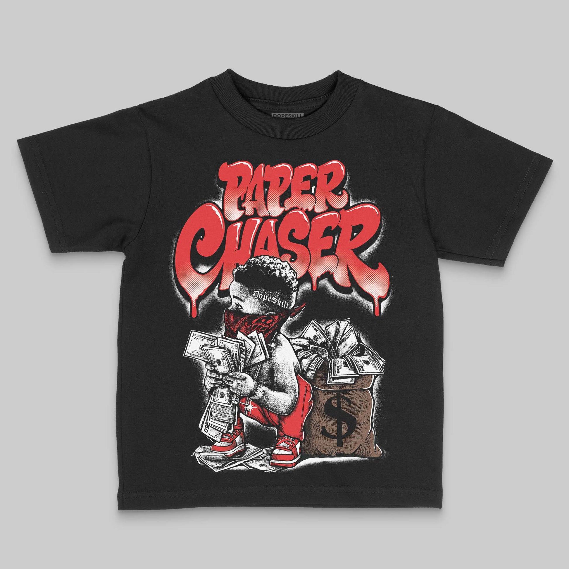 Jordan 13 Retro OG Chicago (2026) DopeSkill Toddler Kids T-shirt Paper Chaser Boy Graphic Streetwear - Black
