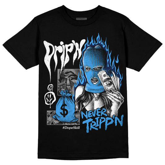 Jordan Spiz’ike Low “White/Obsidian” DopeSkill T-Shirt Drip'n Never Tripp'n Graphic Streetwear - Black