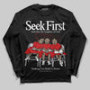 Jordan 4 Retro Red Cement DopeSkill Long Sleeve T-Shirt New Seek First Graphic Streetwear - Black