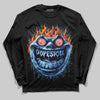 Royal Blue Sneakers DopeSkill Long Sleeve T-Shirt Hellfire Graphic Streetwear - Black