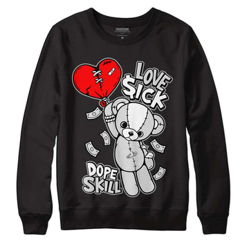 Dunk Low ‘Pure Platinum’ DopeSkill Sweatshirt Love Sick Graphic Streetwear - Black