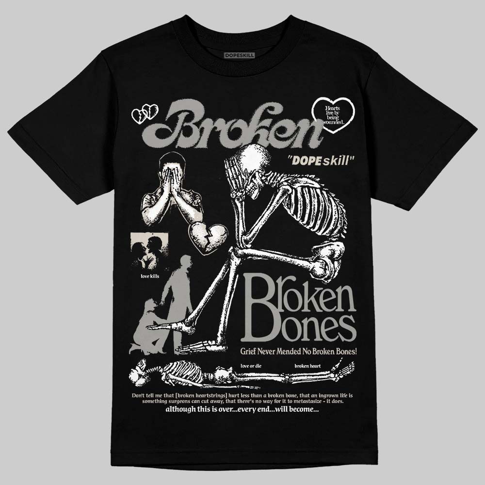 Jordan 3 Retro Pure Money DopeSkill T-Shirt Broken Bones Graphic Streetwear - Black