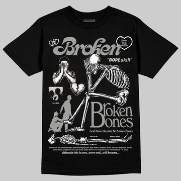 Jordan 3 Retro Pure Money DopeSkill T-Shirt Broken Bones Graphic Streetwear - Black
