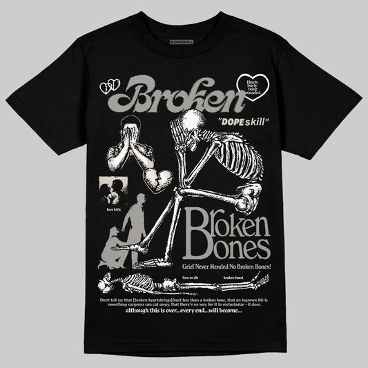 Jordan 3 Retro Pure Money DopeSkill T-Shirt Broken Bones Graphic Streetwear - Black