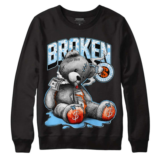 Dunk Low Futura University Blue DopeSkill Sweatshirt Sick Bear Graphic Streetwear - Black