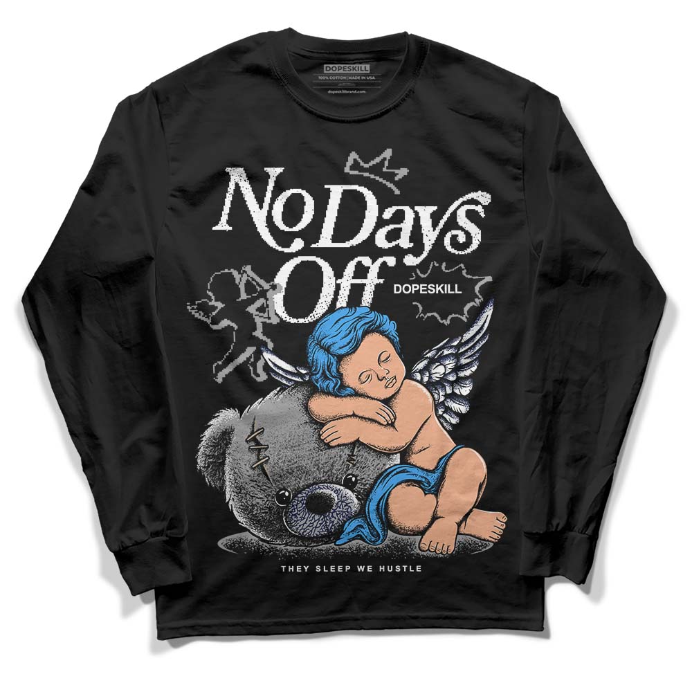 Jordan Spiz’ike Low “White/Obsidian” DopeSkill Long Sleeve T-Shirt New No Days Off Graphic Streetwear - Black