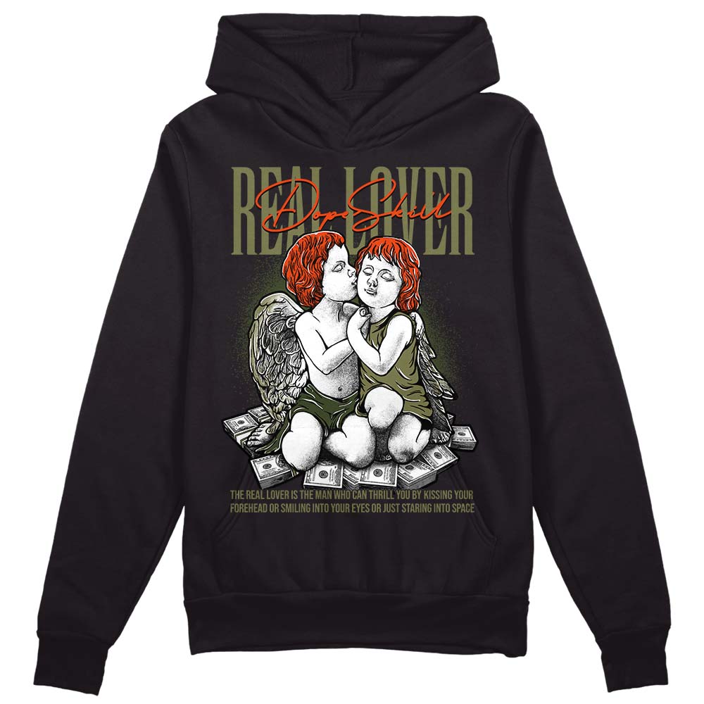 Olive Sneakers DopeSkill Hoodie Sweatshirt Real Lover Graphic Streetwear - Black