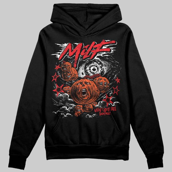 Red Sneakers DopeSkill Hoodie Sweatshirt MILF Graphic Streetwear - Black