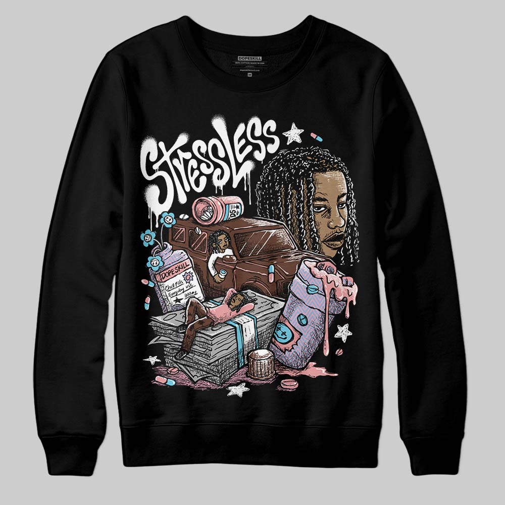 Harris Tweed x Dunk Low Denim Turquoise and Baroque Brown DopeSkill Sweatshirt Stressless Graphic Streetwear - black