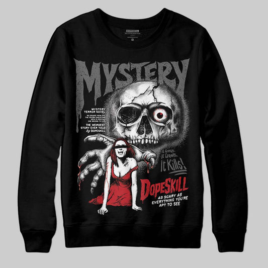 Jordan 4 “Black Cat” (2025) DopeSkill Sweatshirt Mystery Ghostly Grasp Graphic Streetwear - black