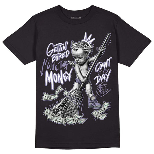 Jordan 5 Retro Low Indigo Haze DopeSkill T-Shirt Gettin Bored With This Money Graphic Streetwear - Black