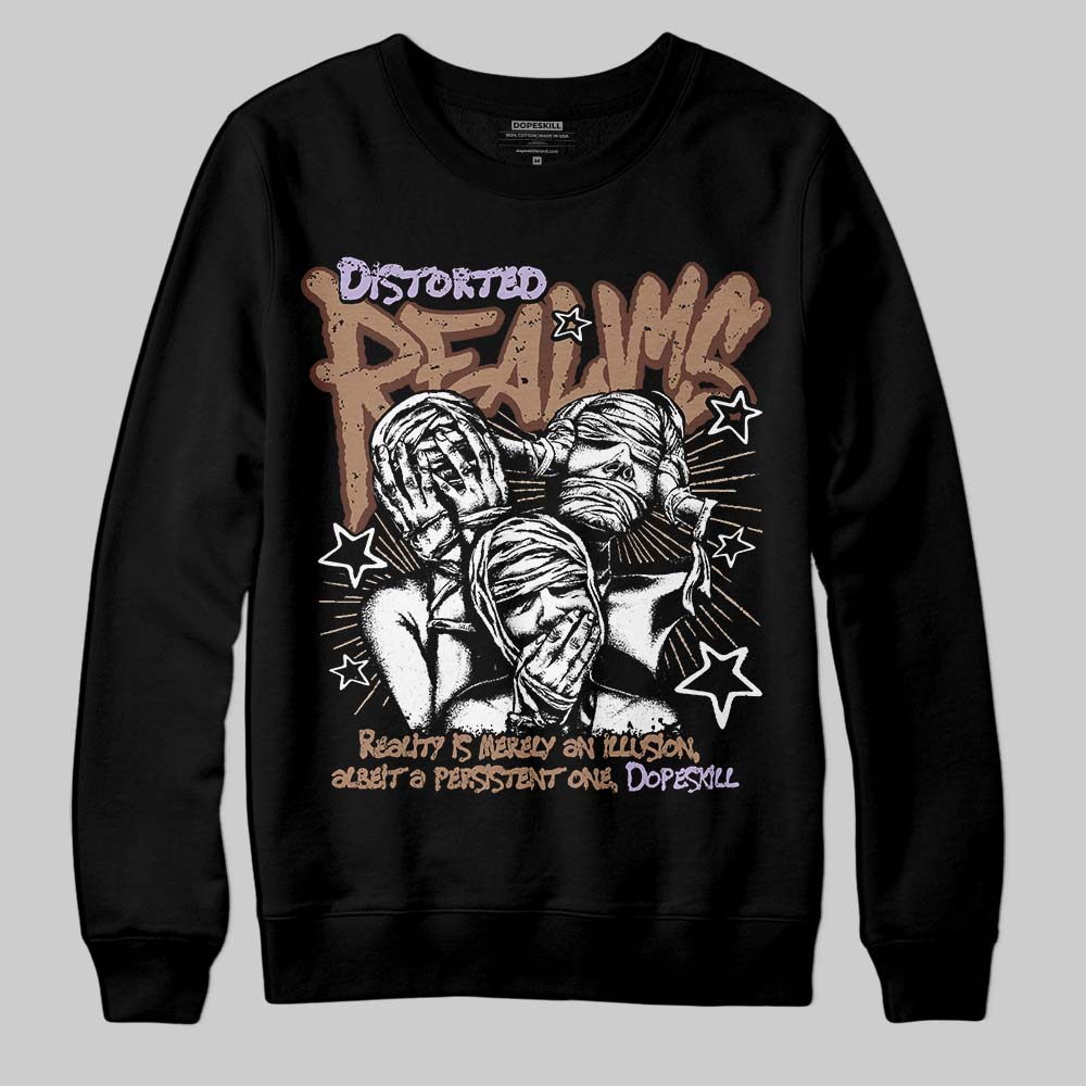 Harris Tweed x Wmns Dunk Low 'Sesame' DopeSkill Sweatshirt Distorted Realms Graphic Streetwear - Black