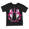 Jordan 1 Low GS “Fierce Pink” Dopeskill Toddler Kids T-shirt Breathe Graphic Streetwear - Black