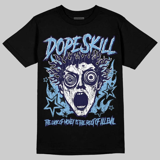 University Blue Sneakers DopeSkill T-Shirt Root of Evil Graphic Streetwear - Black