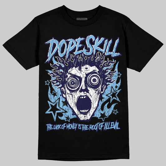 University Blue Sneakers DopeSkill T-Shirt Root of Evil Graphic Streetwear - Black