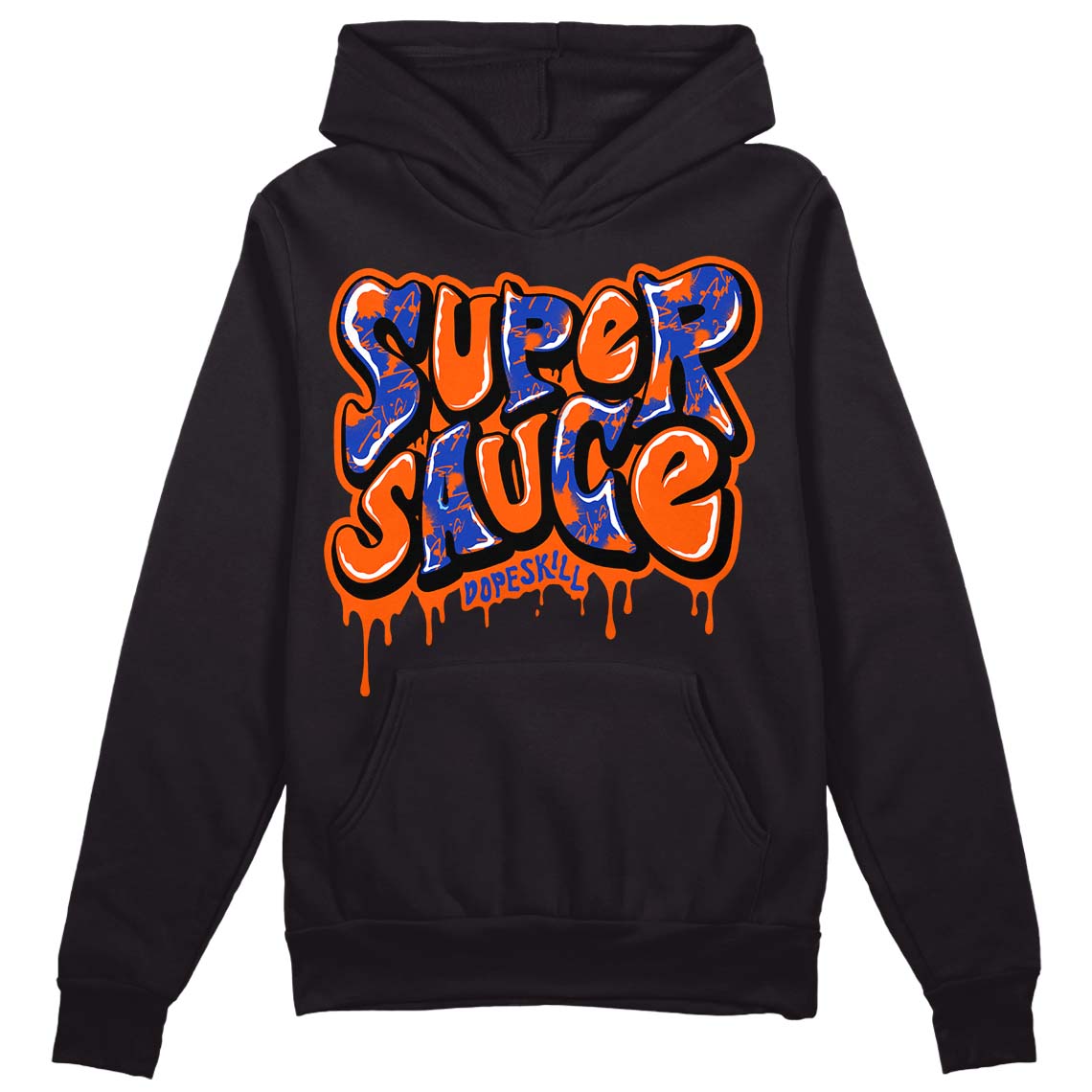 Dunk Low Futura Orange Blaze DopeSkill Hoodie Sweatshirt Super Sauce Graphic Streetwear - Black