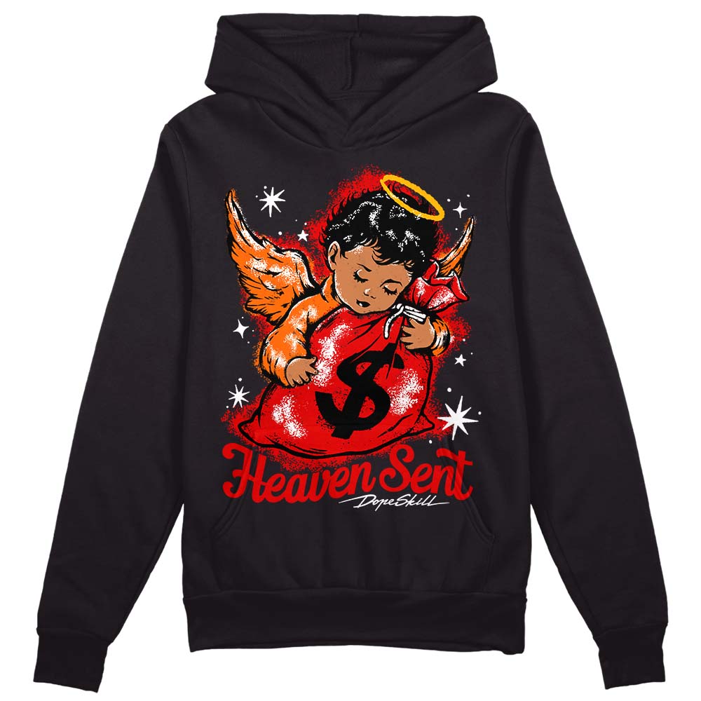 Jordan 1 Retro High OG "Satin Bred" DopeSkill Hoodie Sweatshirt Heaven Sent Graphic Streetwear - Black