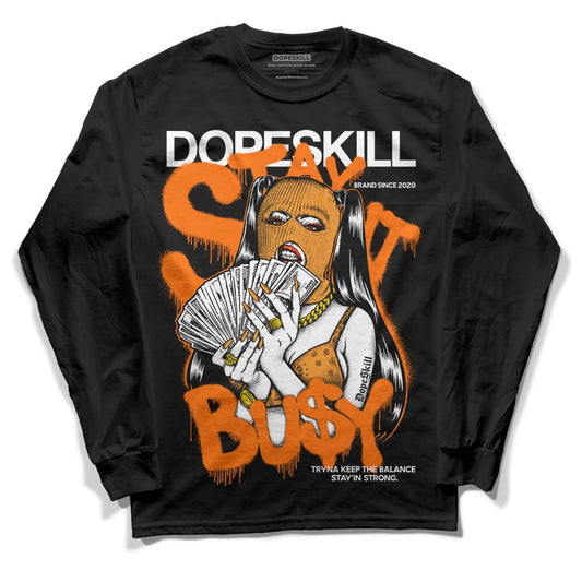 Orange, Black & White Sneakers DopeSkill Long Sleeve T-Shirt Stay It Busy Graphic Streetwear - Black